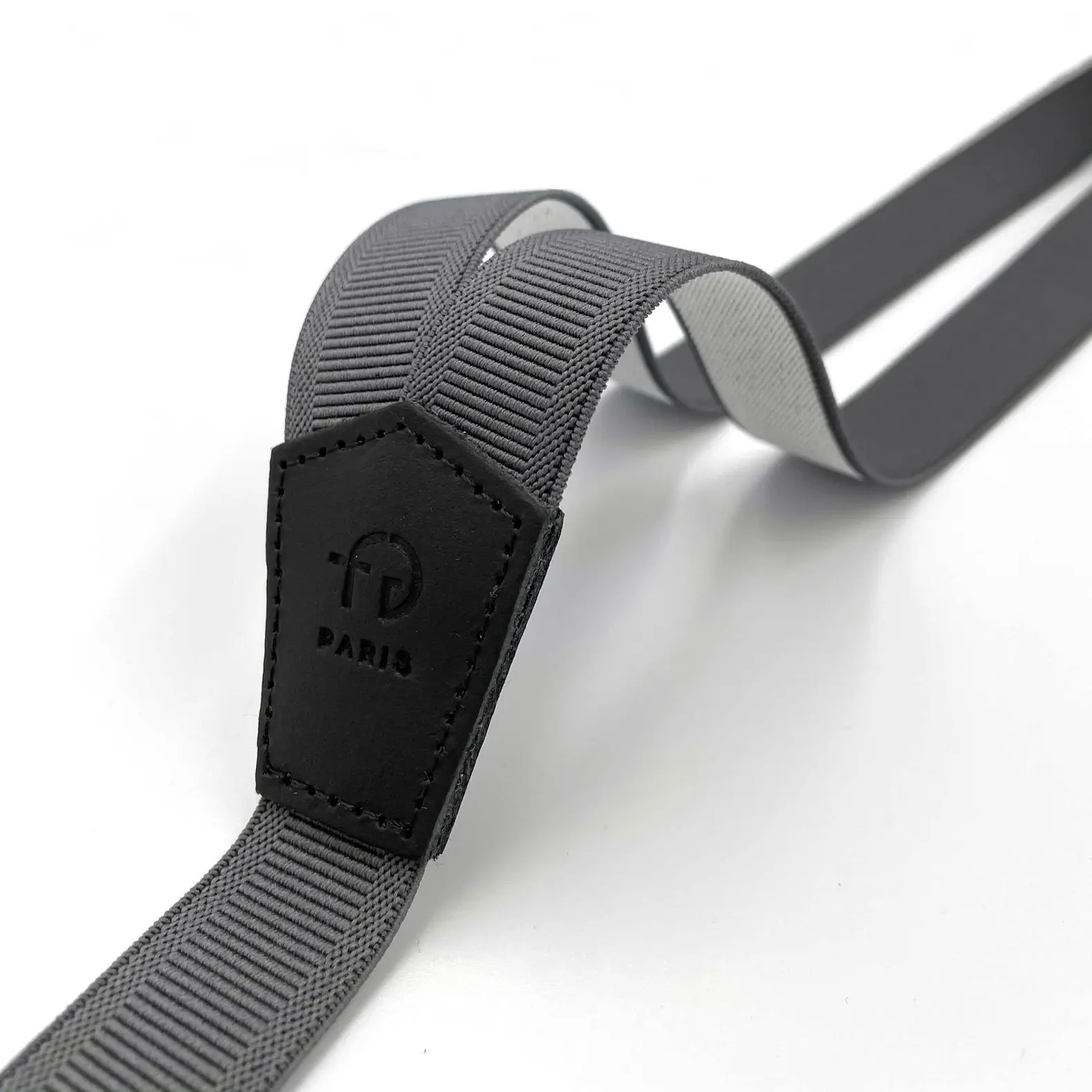 Thin storm gray suspenders