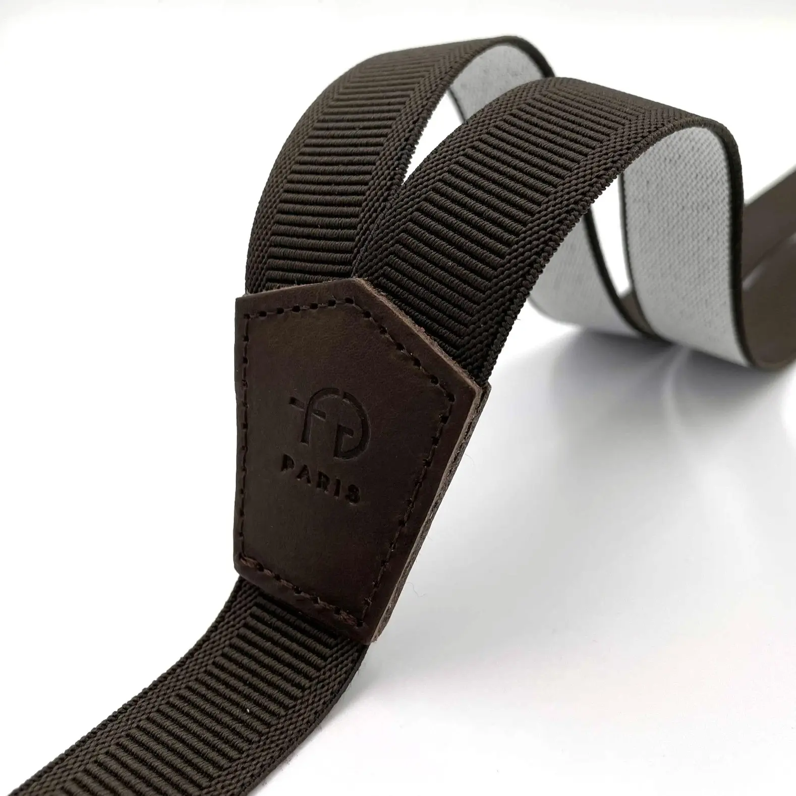 Thin chocolate brown suspenders