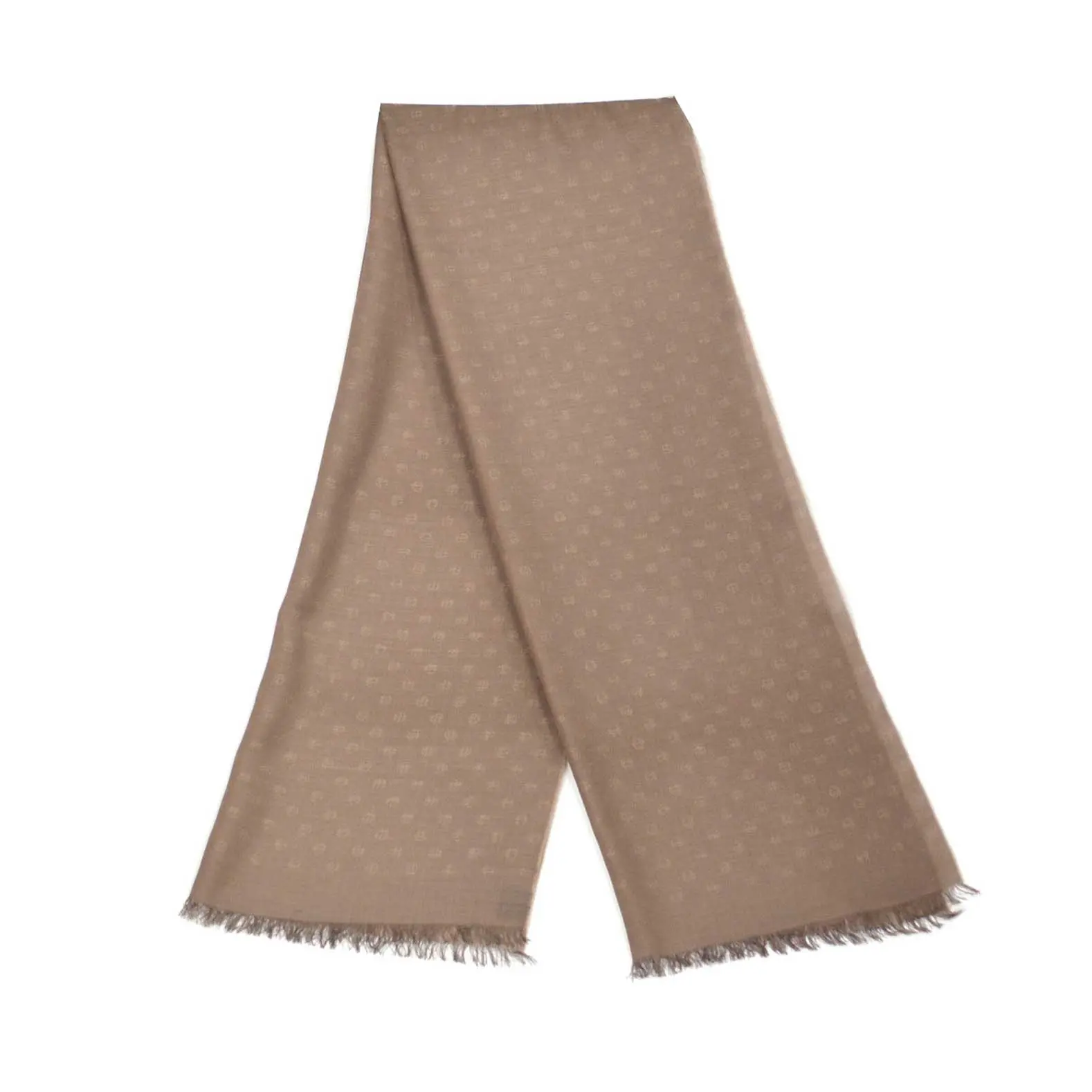 Fawn beige wool stole