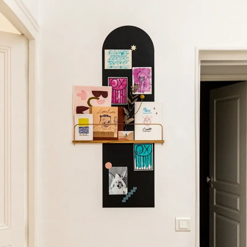 Round magnetic wallpaper - 1m x 28.6cm - Magnetic wall decoration without drilling & modular