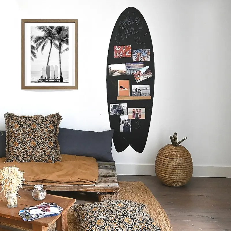Magnetic Board - Surfboard - Magnetic wall decoration for children, no drilling required & modular - Educational & Creative