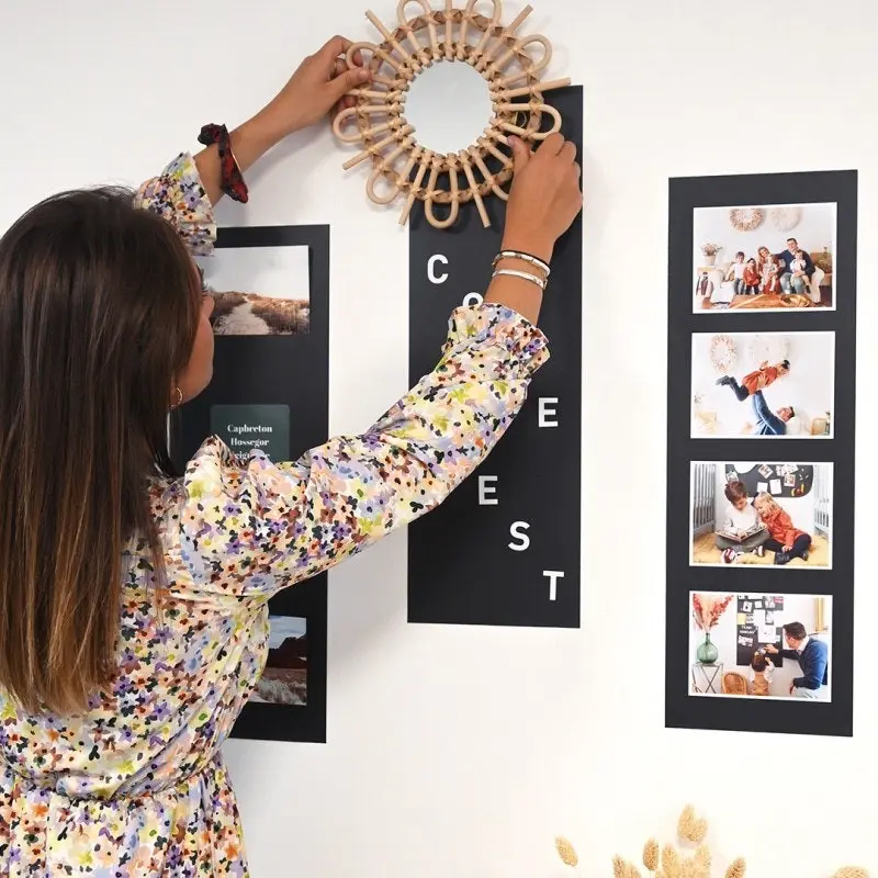 Magnetic board - Triptych - Magnetic wall decoration without drilling & modular