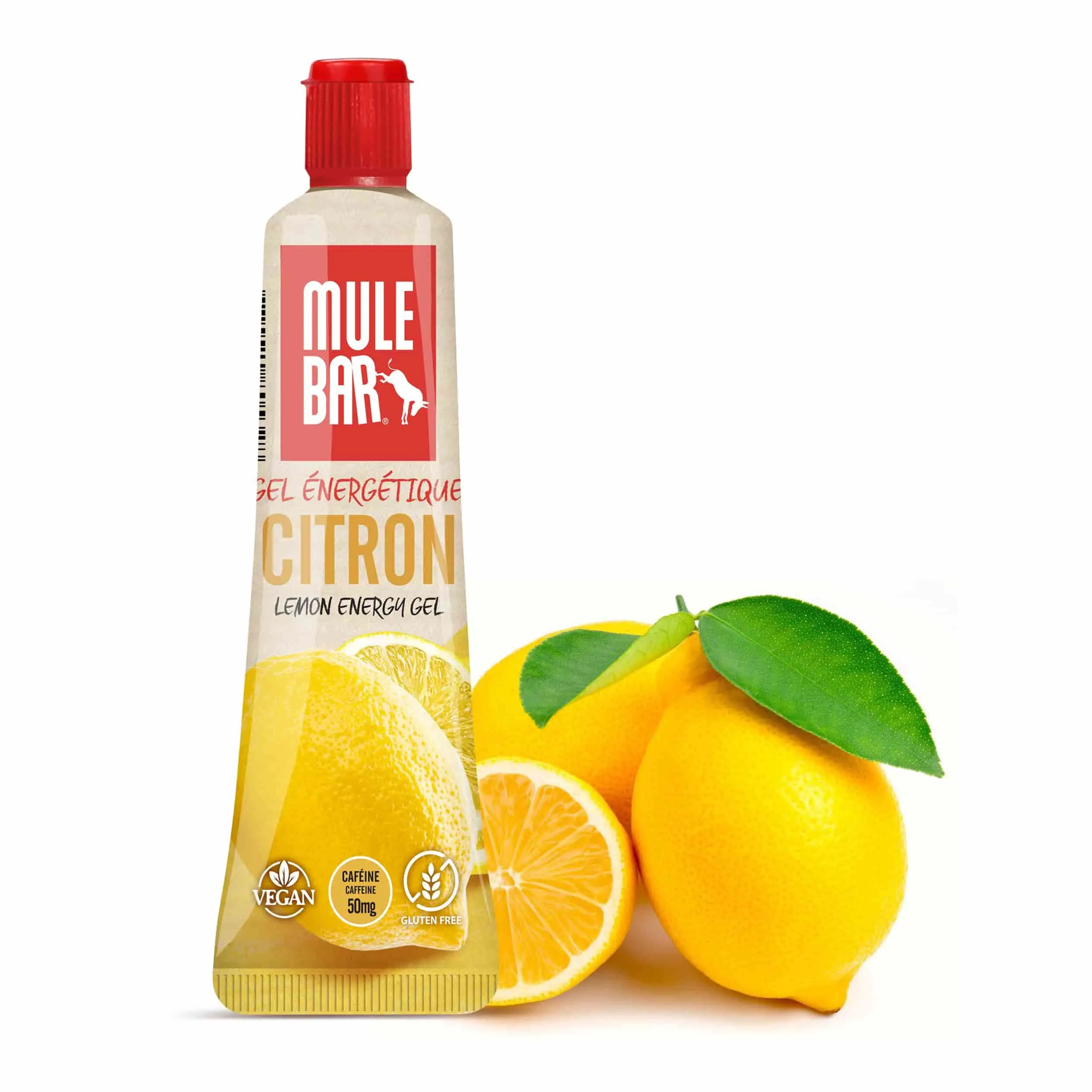 Vegan energy gel with resealable cap 37g: Lemon