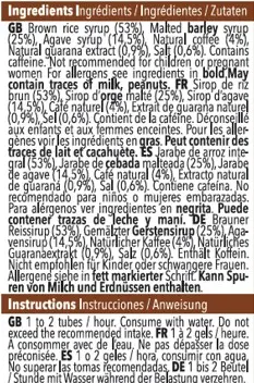 Eco-recharge gel énergétique ou boisson énergétique vegan 444g : Café