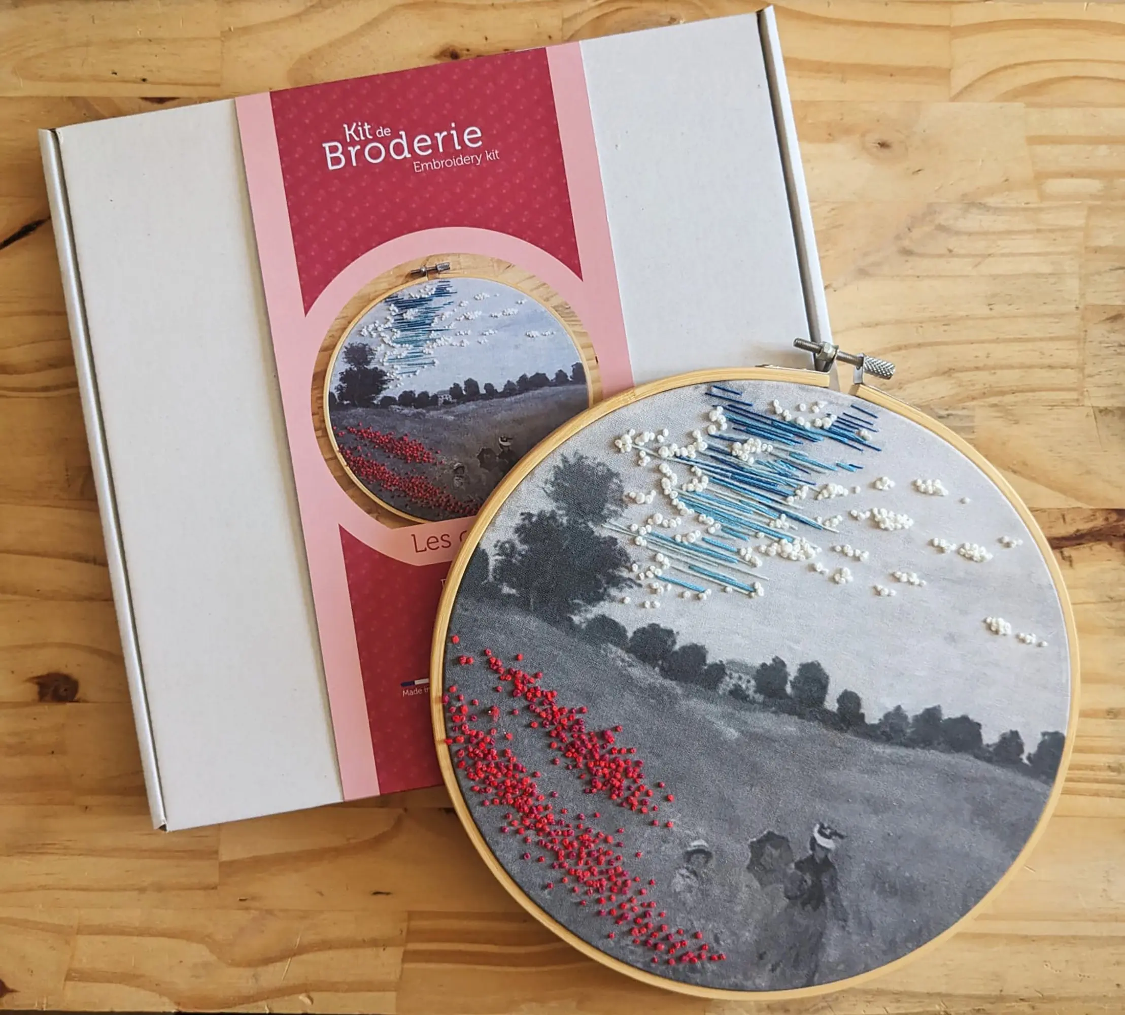 embroidery kit - Monet's poppies