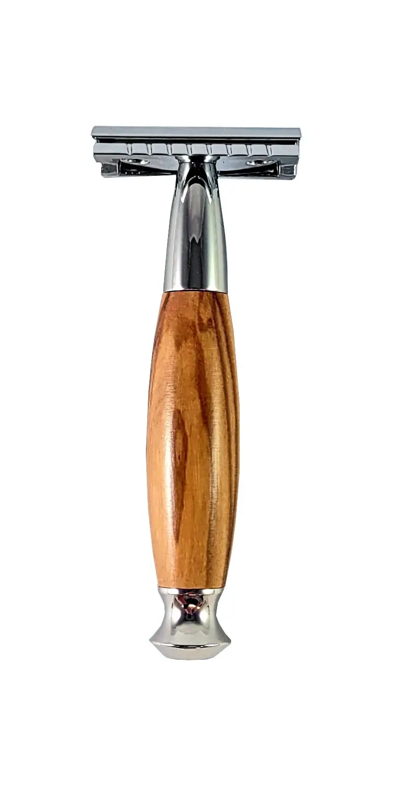 Olive wood safety razor