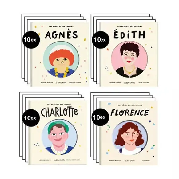 Pack 40 LIVRES (10 AGNÈS + 10 ÉDITH + 10 CHARLOTTE + 10 FLORENCE)