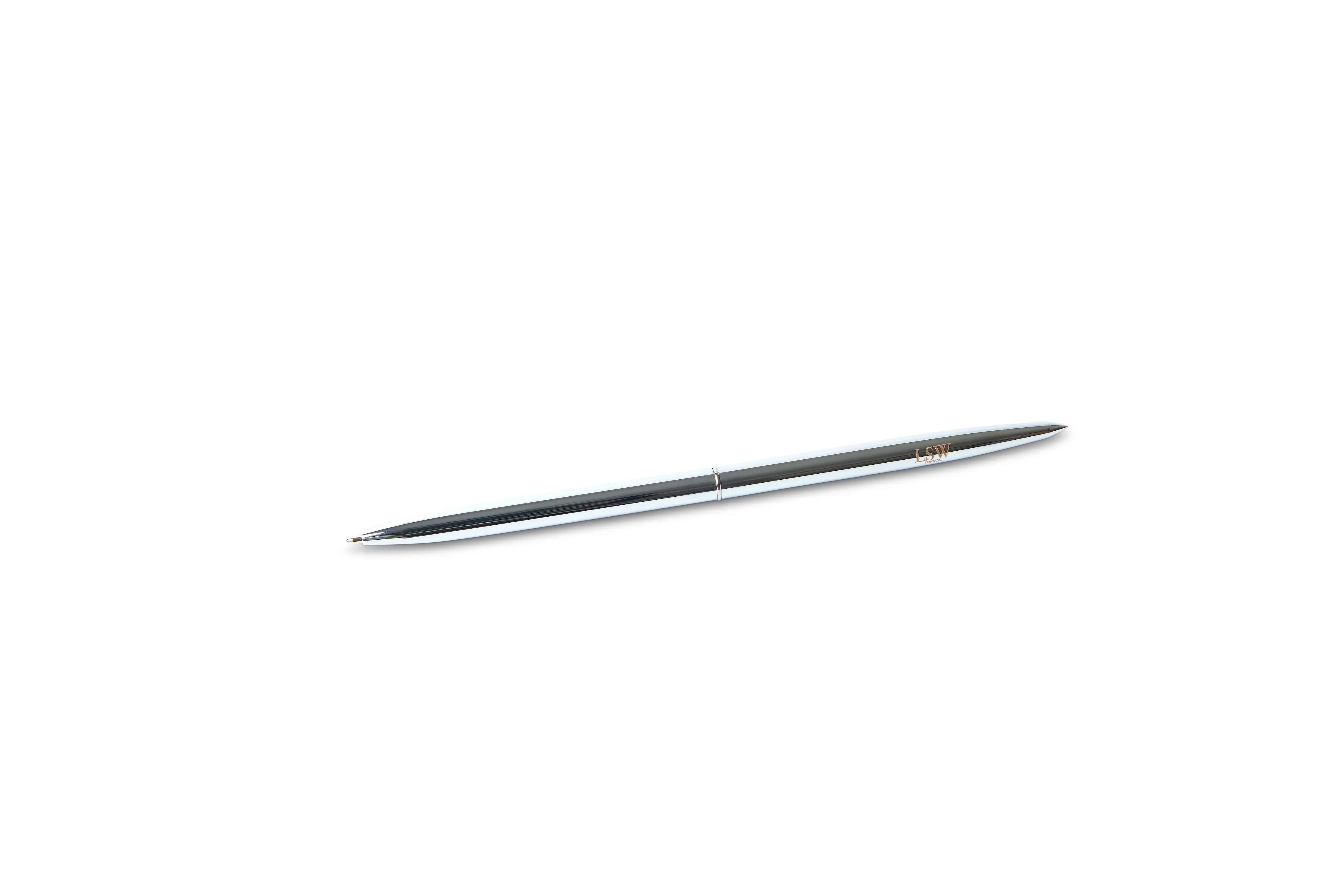 LSW Pen - Silver ballpoint pen with black ink & LSW logo