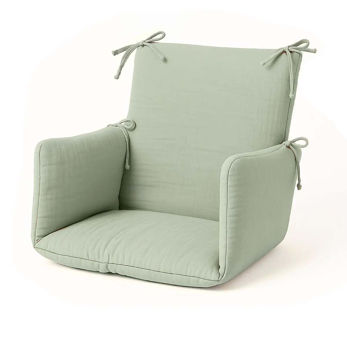 Organic Cotton High Chair Cushion Green
