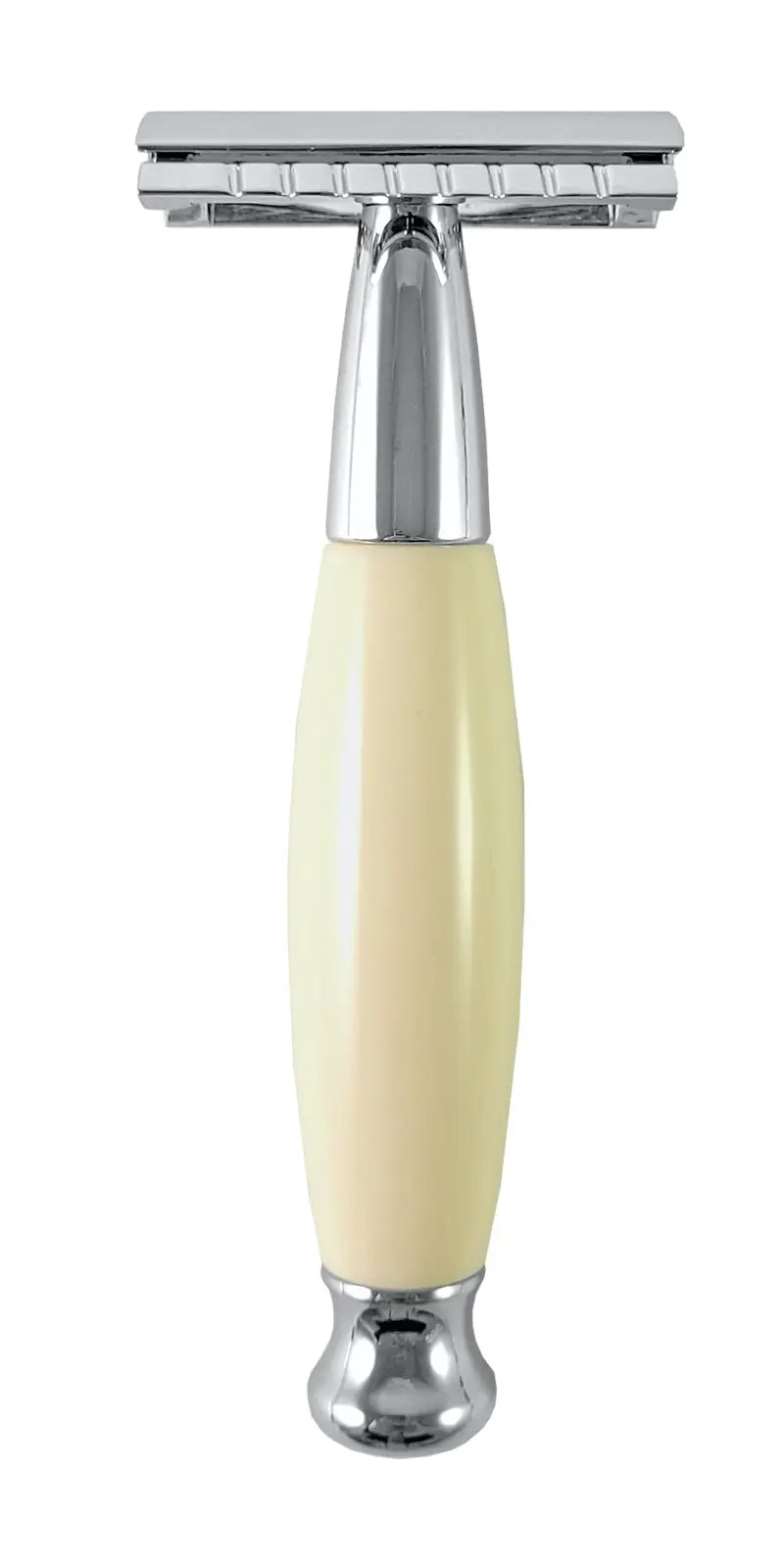 Cream-colored safety razor