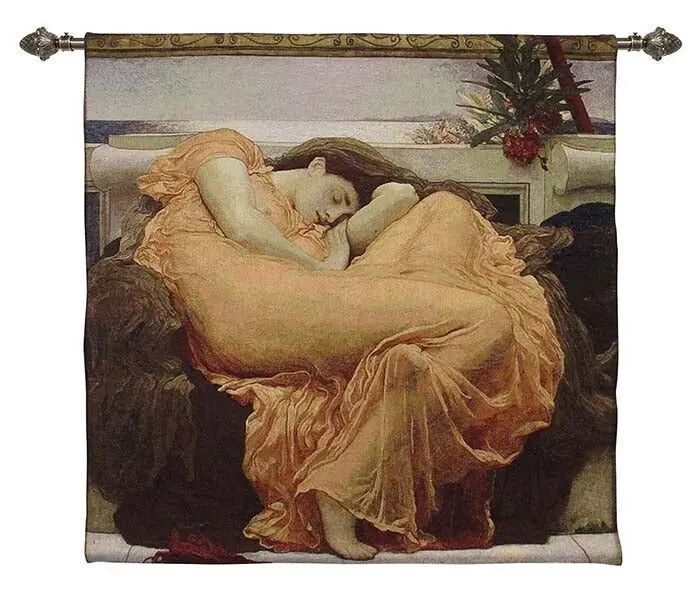 Sir Fredrick Leighton Flaming June - Da appendere alla parete 100 cm x 100 cm (120 aste)