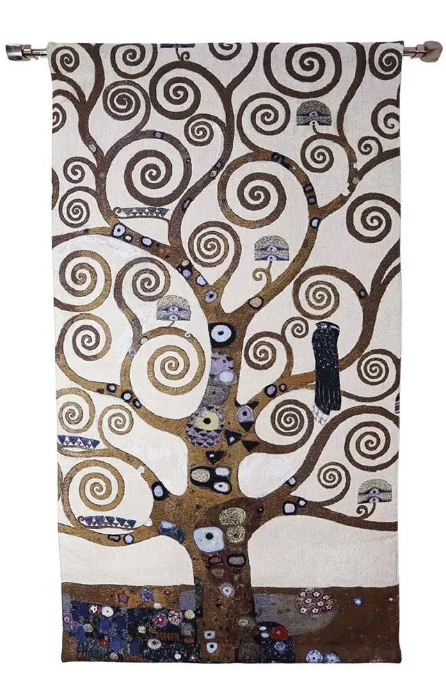 Gustav Klimt Tree of Life Tree - Da appendere alla parete 68 cm x 138 cm (70 aste)
