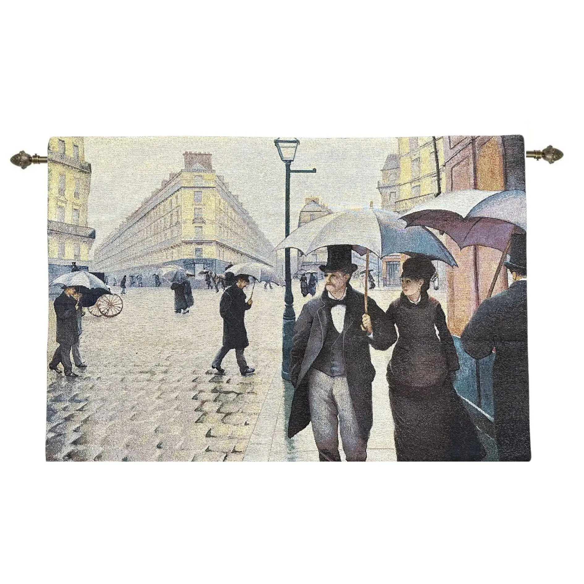 G Caillebotte Paris Street - Da appendere alla parete 123cm x 84cm (120 aste)