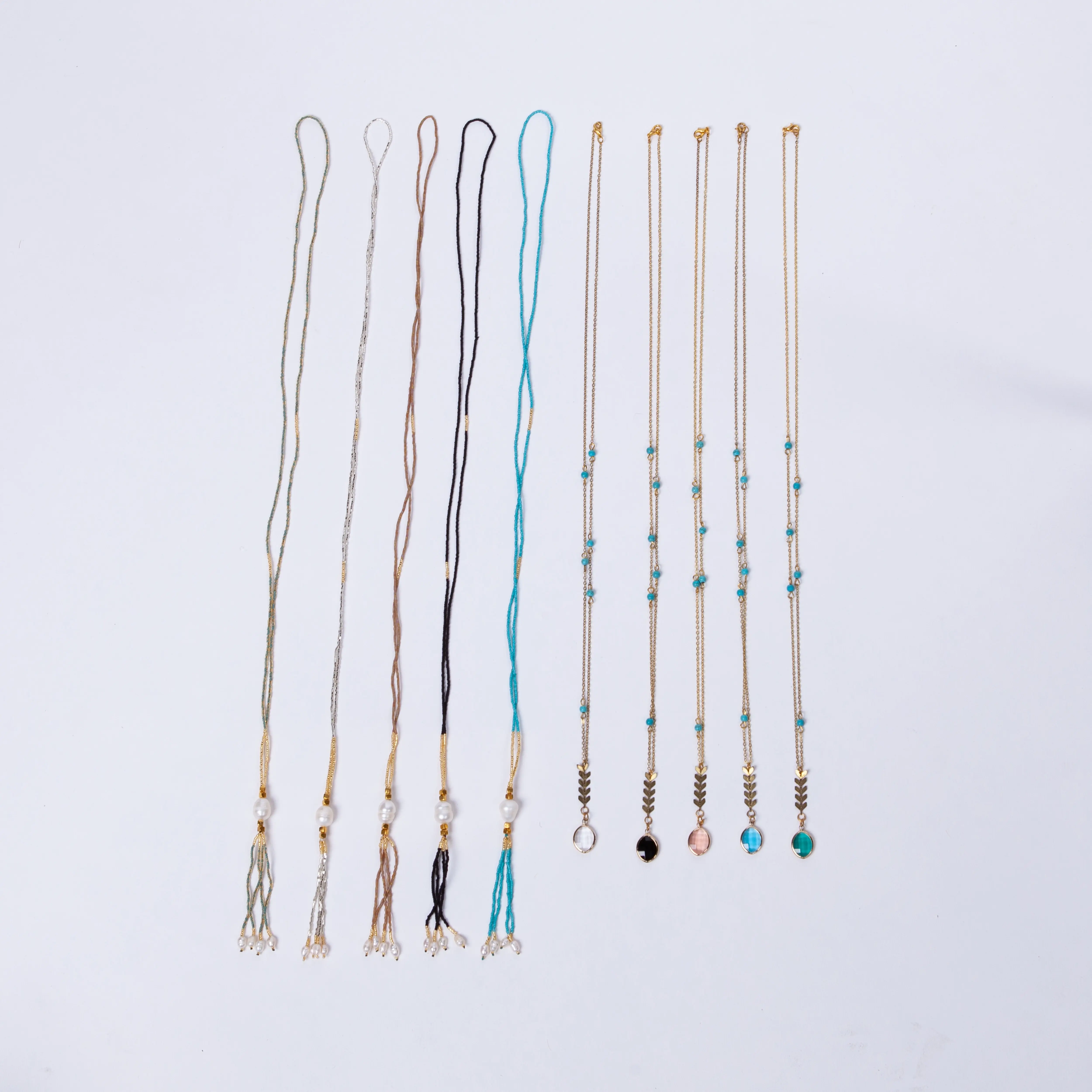 PEARL & CRYSTAL NECKLACE X10