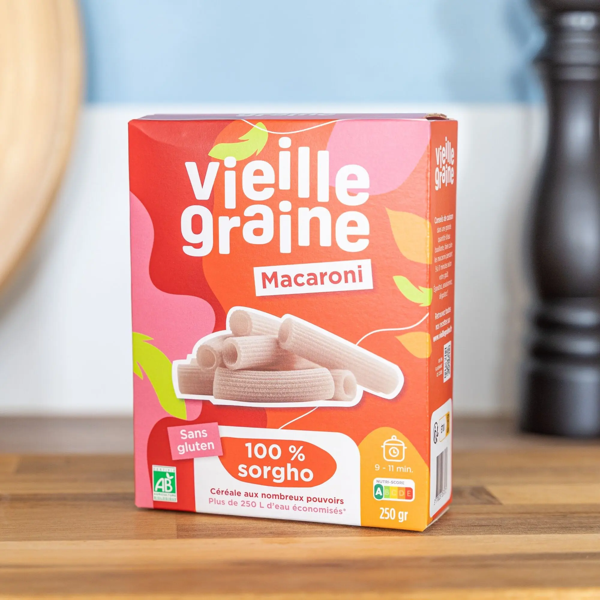 Pâtes macaroni 100% sorgho sans gluten & bio