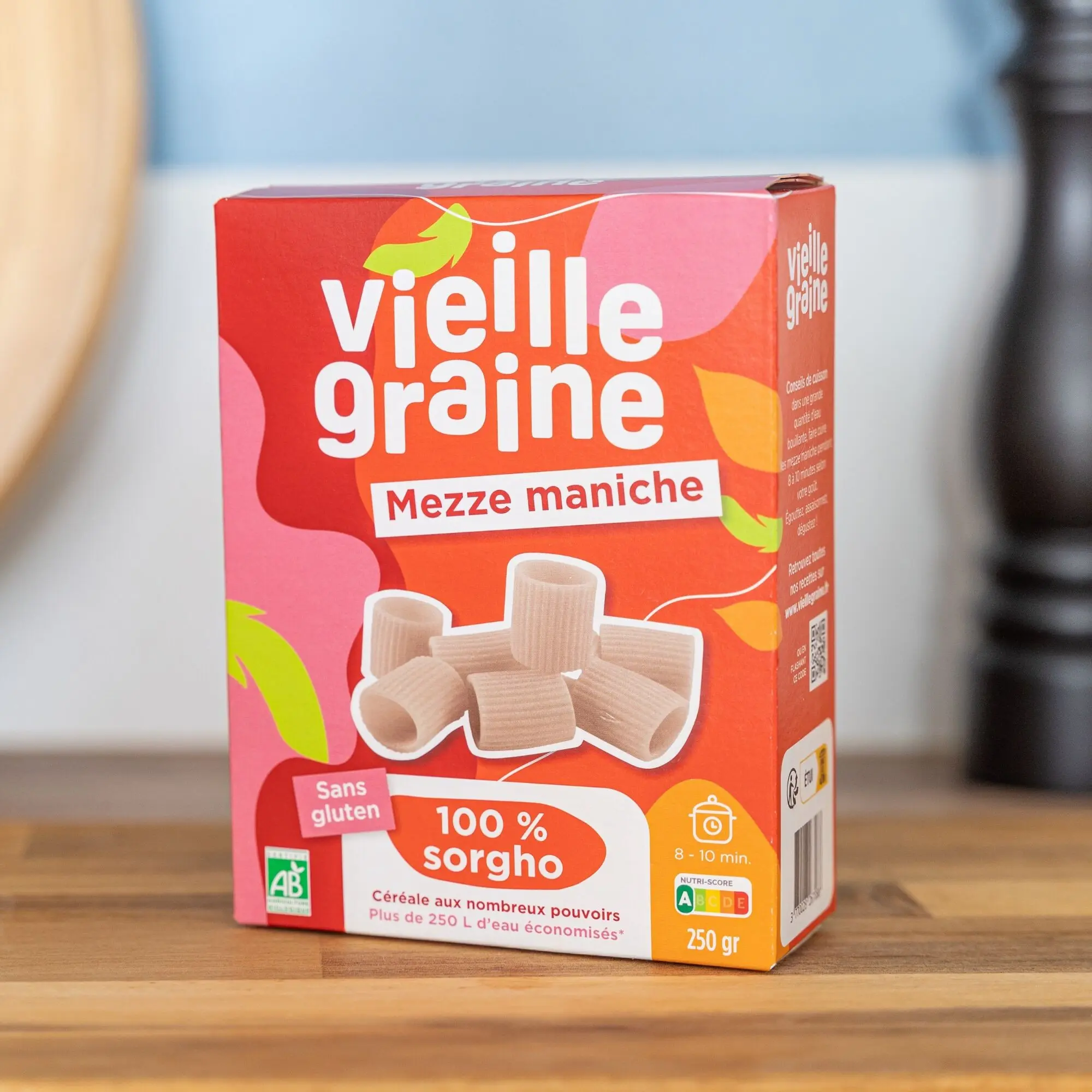 Pâtes mezze Maniche 100% sorgho sans gluten & bio - 250 g