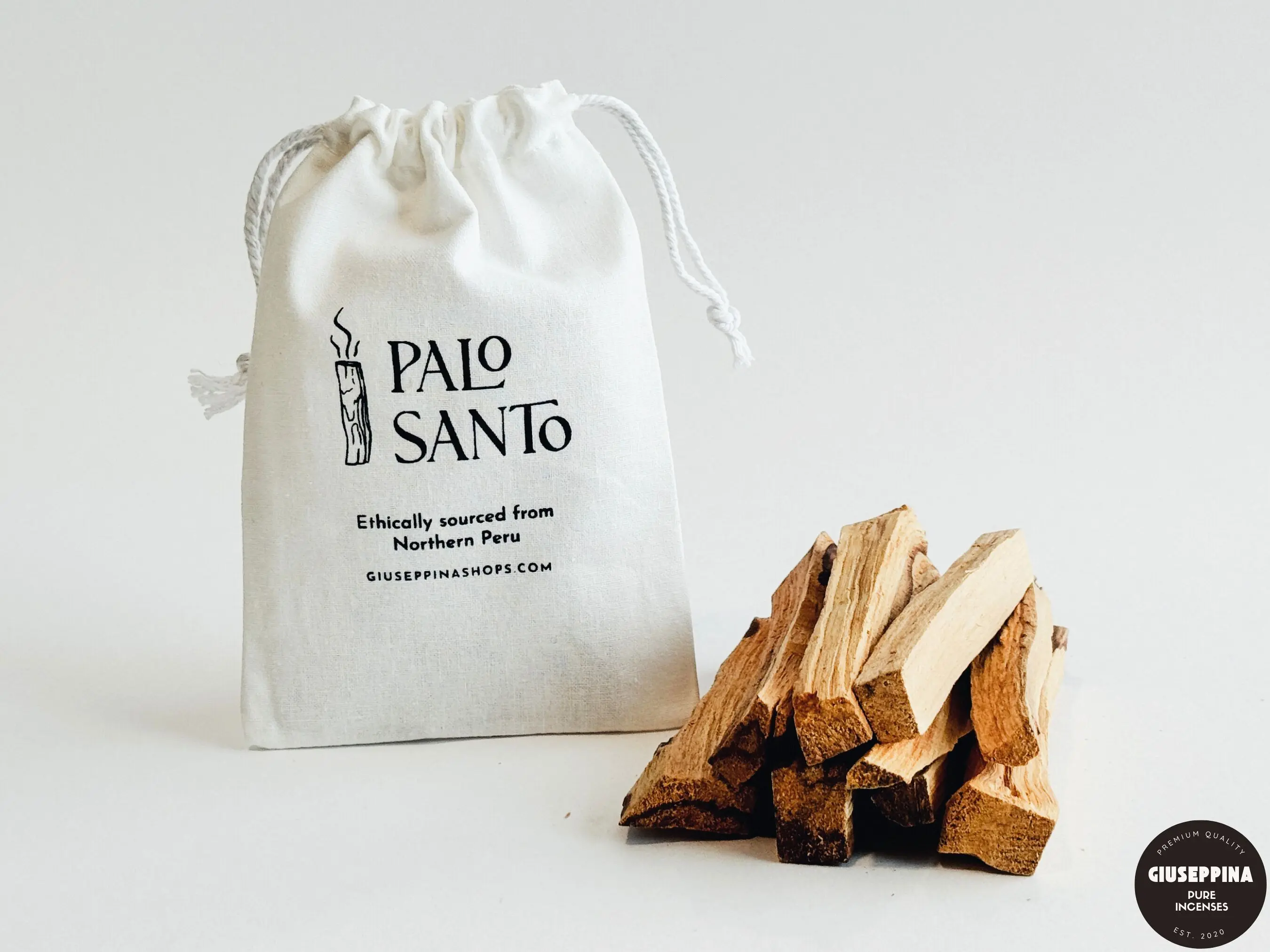 9 Palo Santo Sticks from Peru with string bag