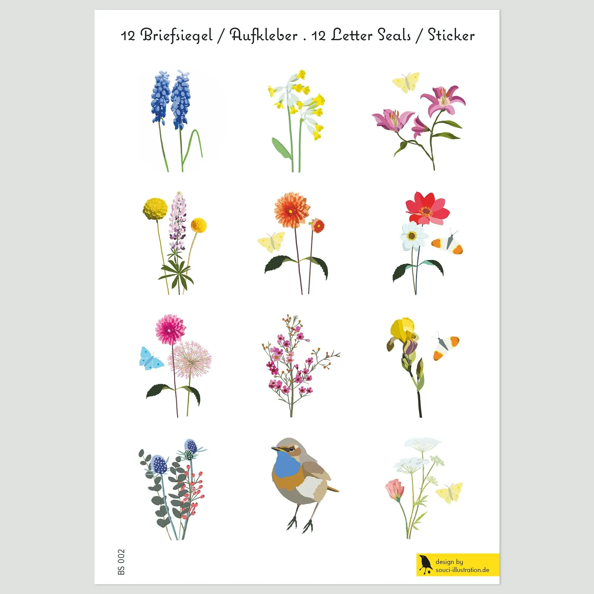 Feuille d'autocollants DIN A5 »Jardin fermier«