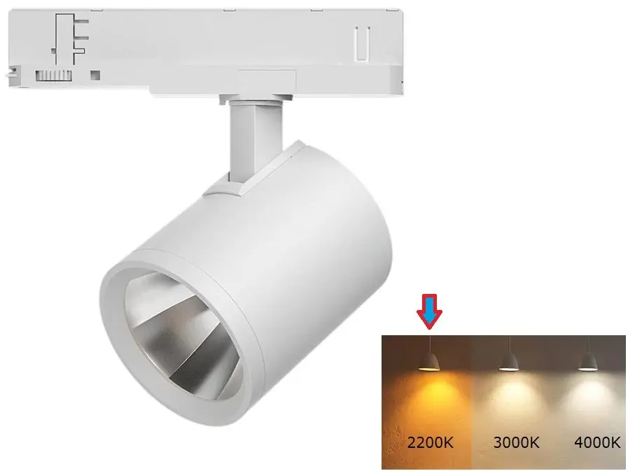 LED 3-Phasen-Trackspot 20 W Weiß 2200 K Golden Warm