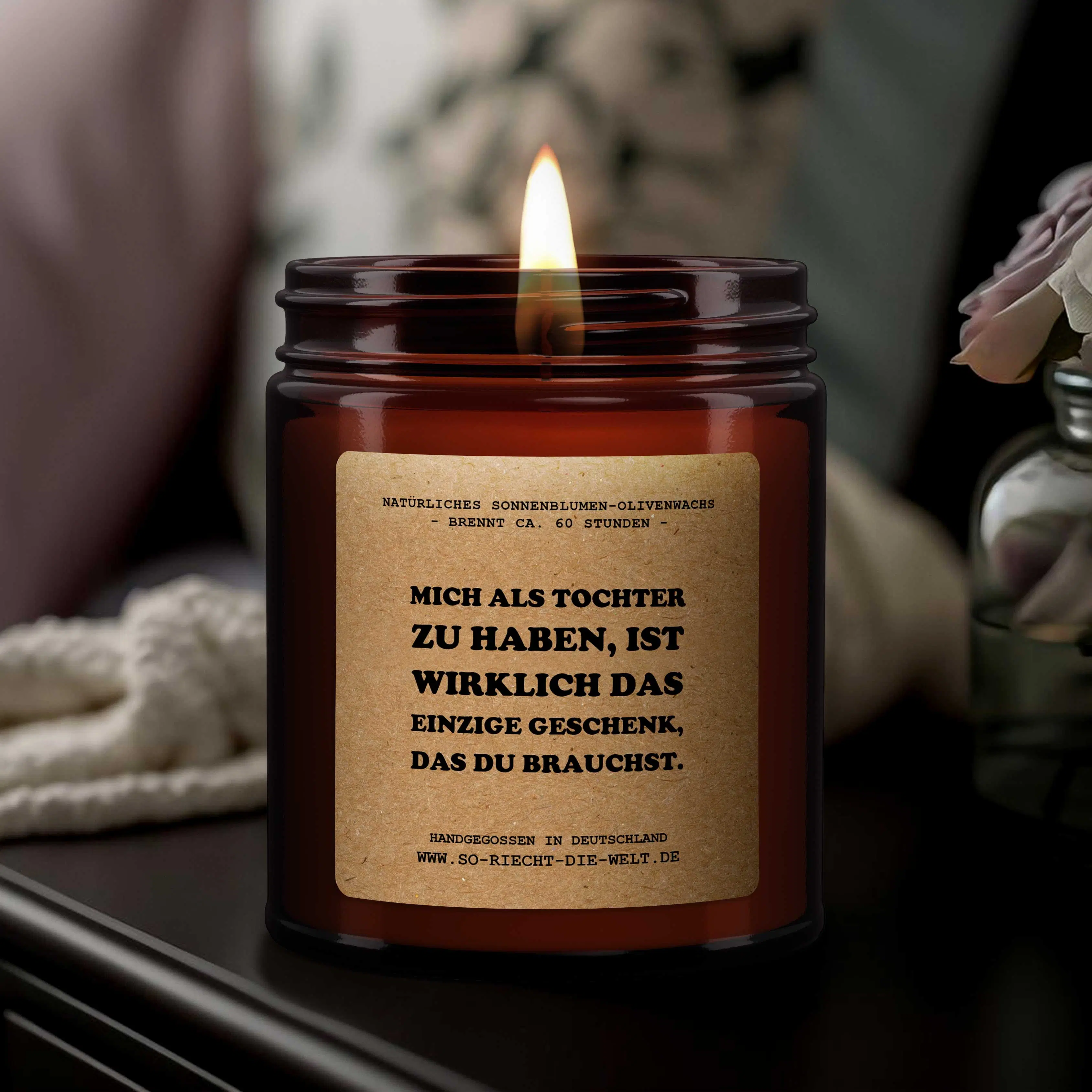 Tenerme como hija es el único regalo Vela perfumada Vela Regalo divertido para mamá Vela perfumada Regalo para mamá Vela del día de la madre Regalo sarcástico para mamá