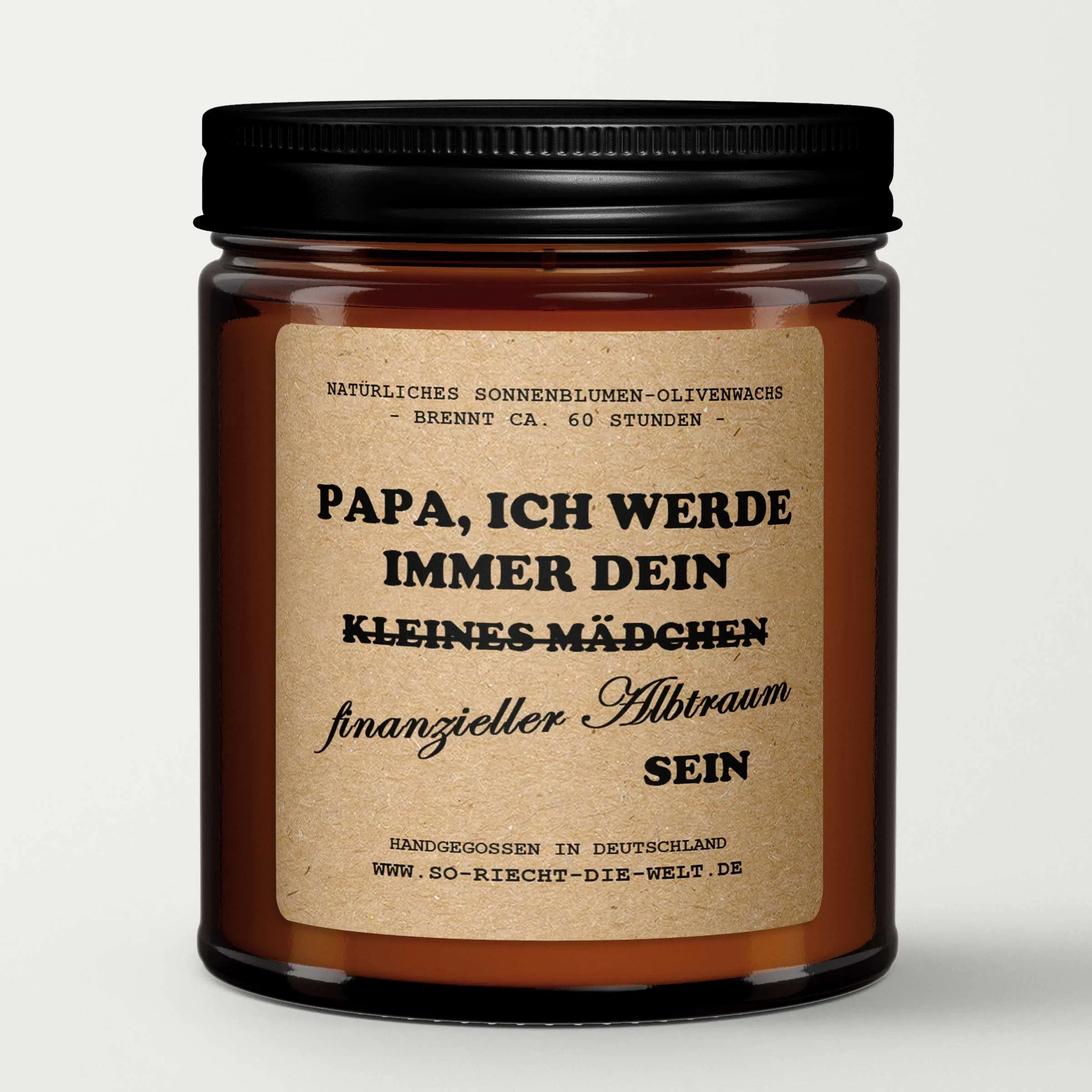 Papá, siempre seré tu pesadilla financiera, vela perfumada, regalo para padre, vela para papá, regalo de cumpleaños para él, padres, amigos