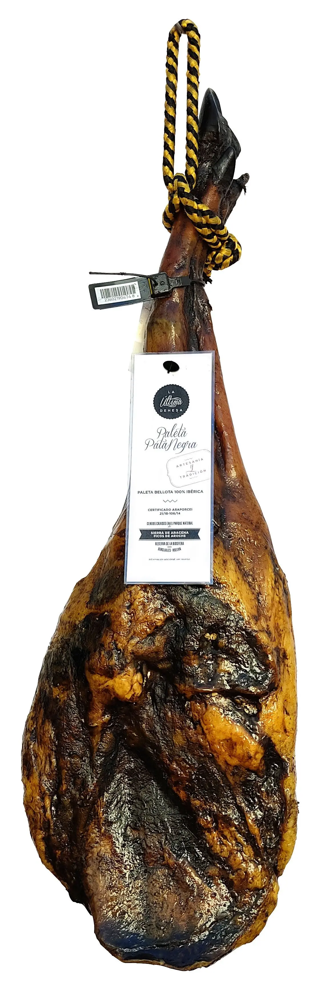 Jambon d'épaule 100 % ibérique nourri aux glands DIAMANTE NEGRO « BLACK LABEL » 5 - 6 kg