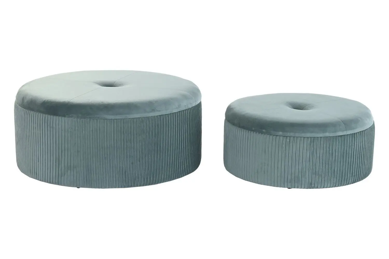 FOOTREST SET 2 POLYESTER MDF 70X70X28 VELVET MB199068