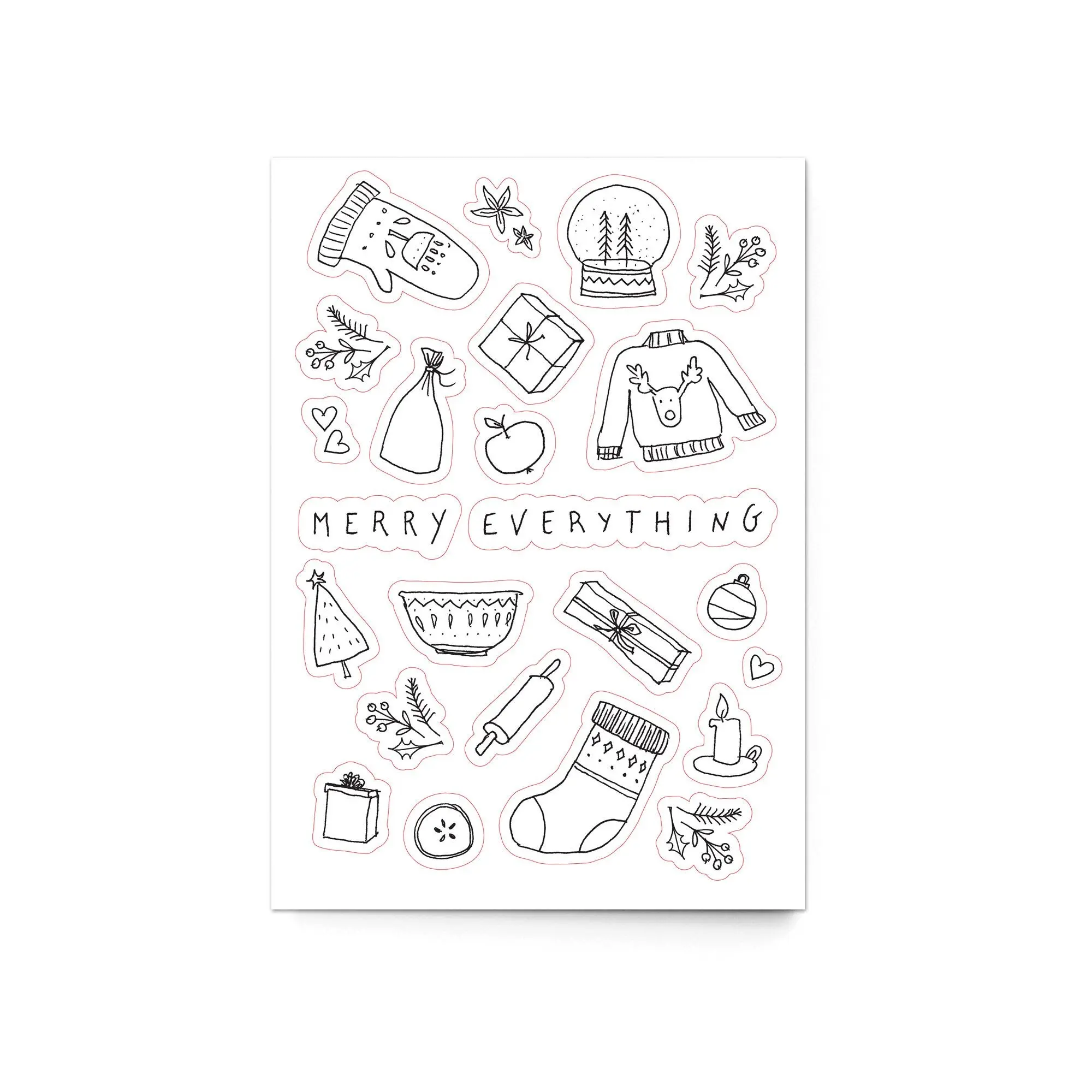 Sticker sheet A6 "Merry Everything"