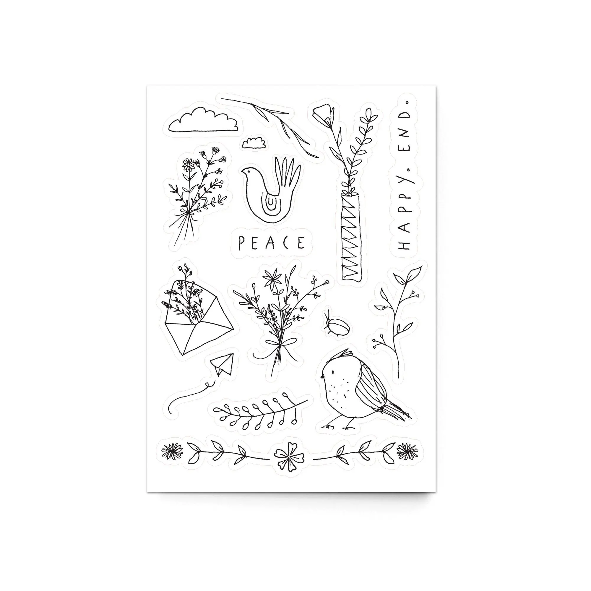 Sticker sheet A6 "Green is hope"