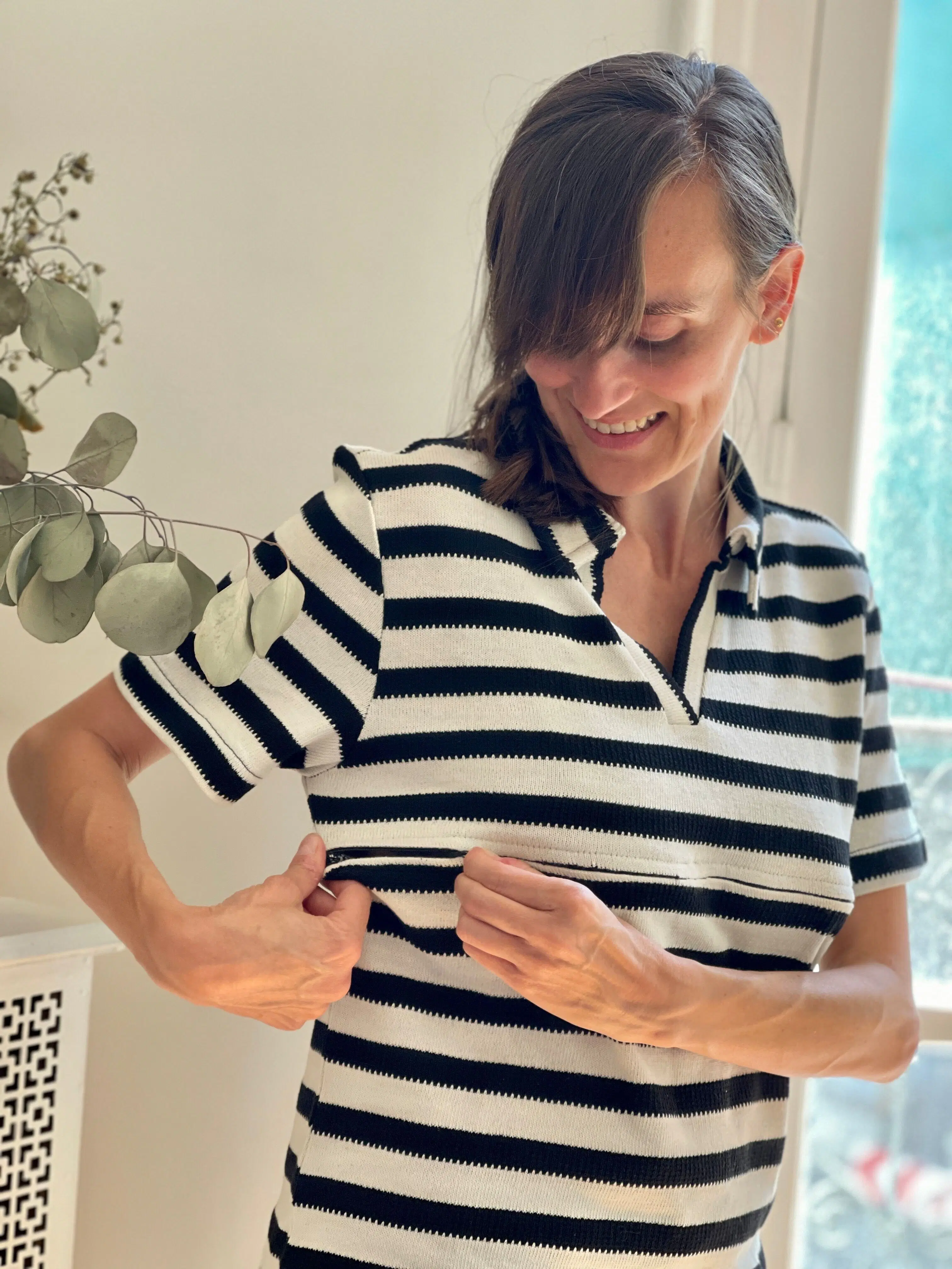 Nursing polo shirt - Suzanne