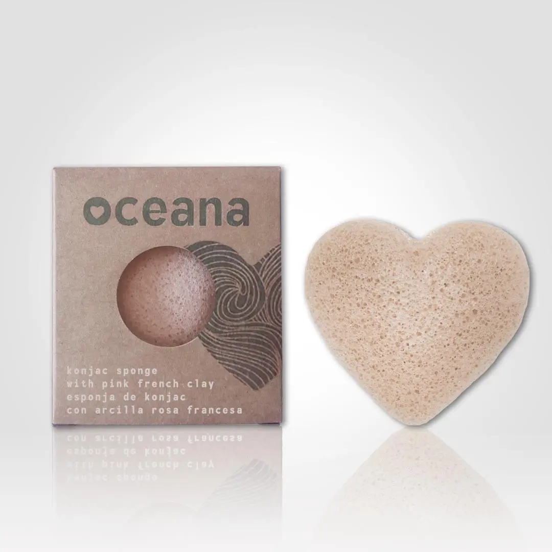 Konjac-Schwamm mit rosa Ton