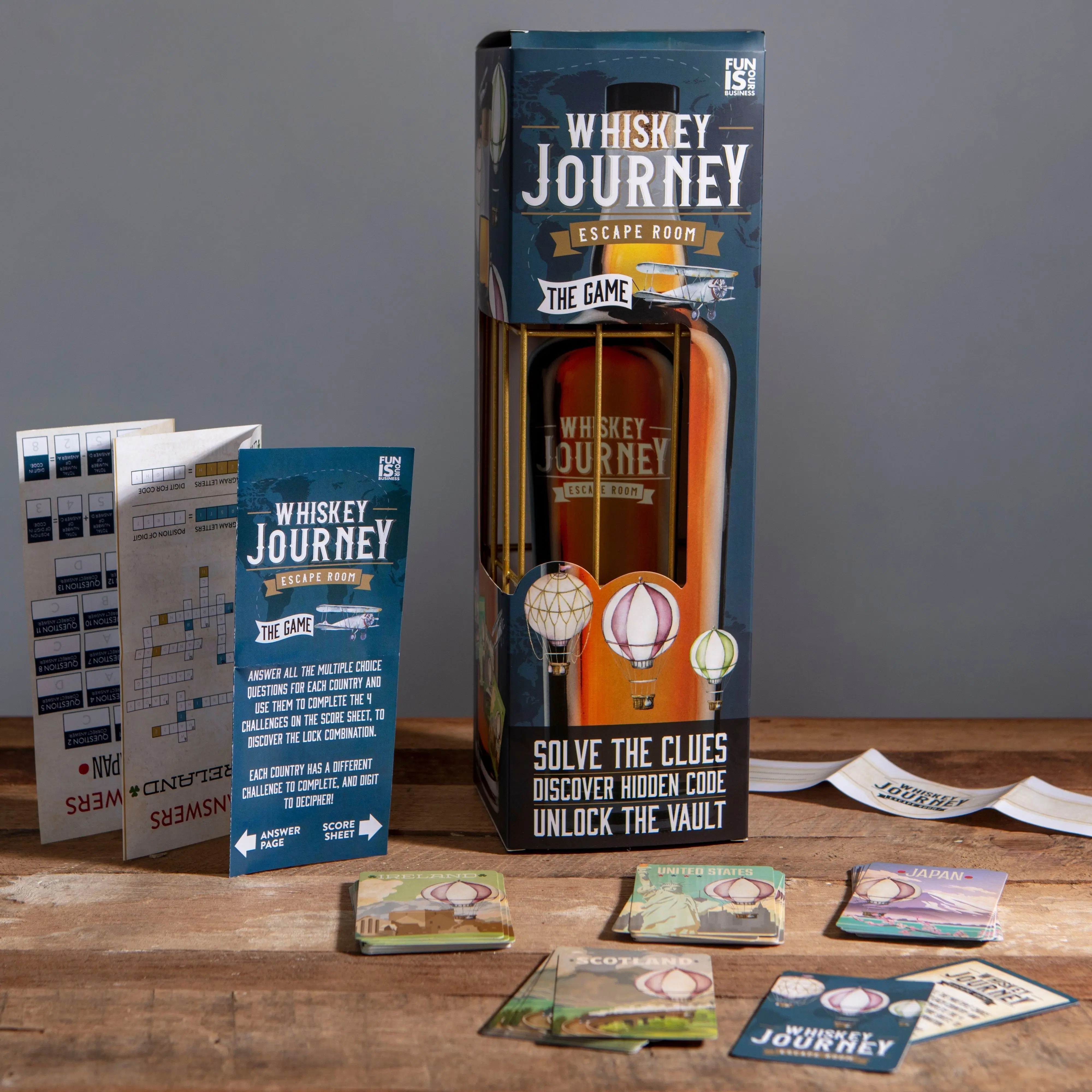 Whiskey Journey - Adult Escape Room Game - Unique Whiskey Gifts