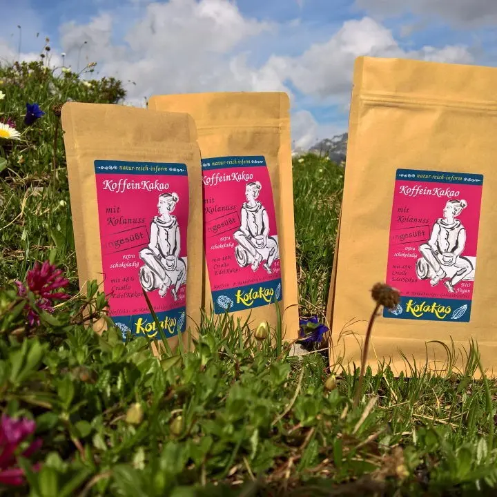 KolaKao - der KoffeinKakao mit Kolanuss - ungesüßt, extra schokoladig, Koffein- & Kakaohaltiges Getränkepulver, BIO & vegan