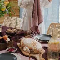 Woodrose linen kitchen towel