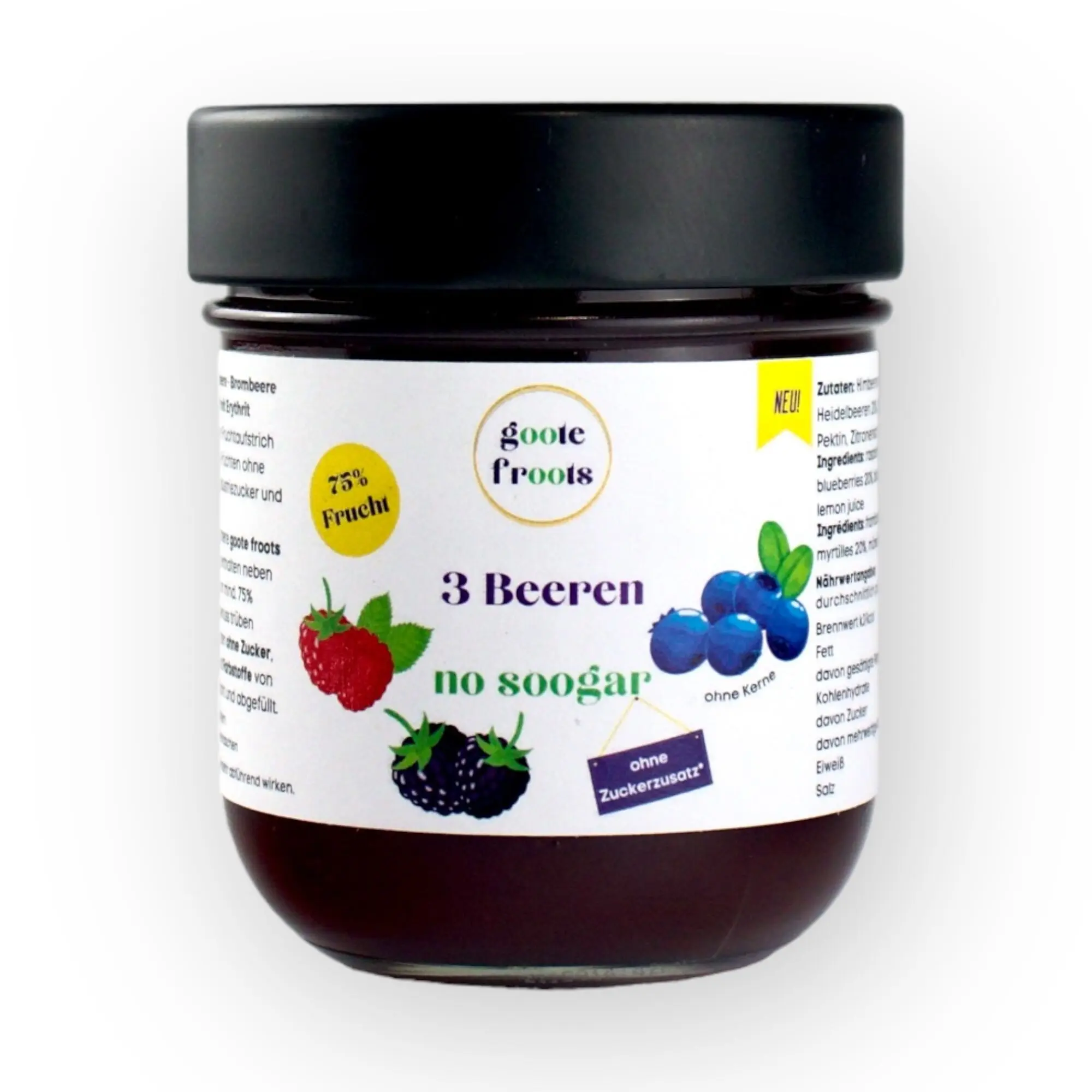Fruit spread SUGAR FREE 3 berries 75% fruit