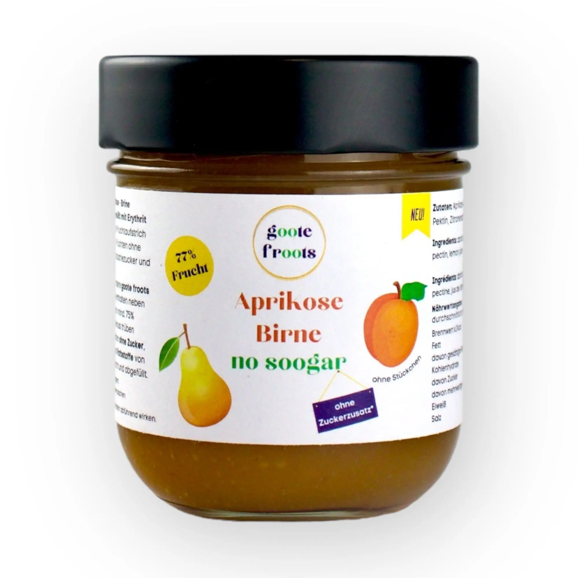 Fruit spread SUGAR-FREE Apricot Pear 77% fruit