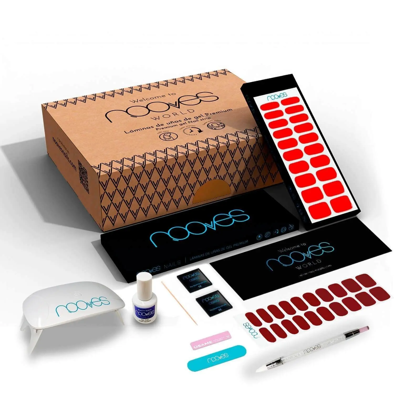 Starter Kit Beauty Red - Starter Pack with Top Coat - Nooves Nails