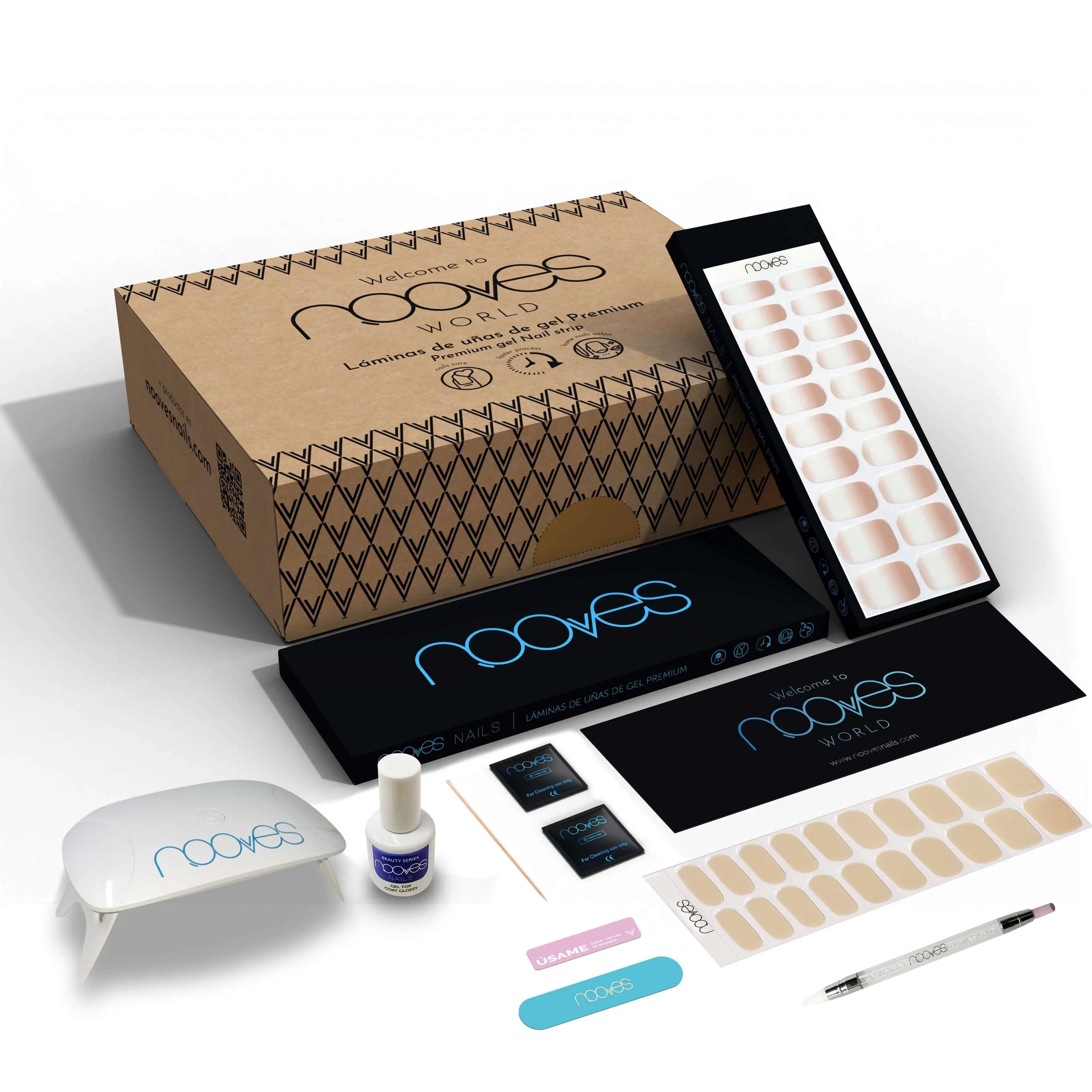 Starter Kit Beauty Nude - Starter Pack with Top Coat - Nooves Nails