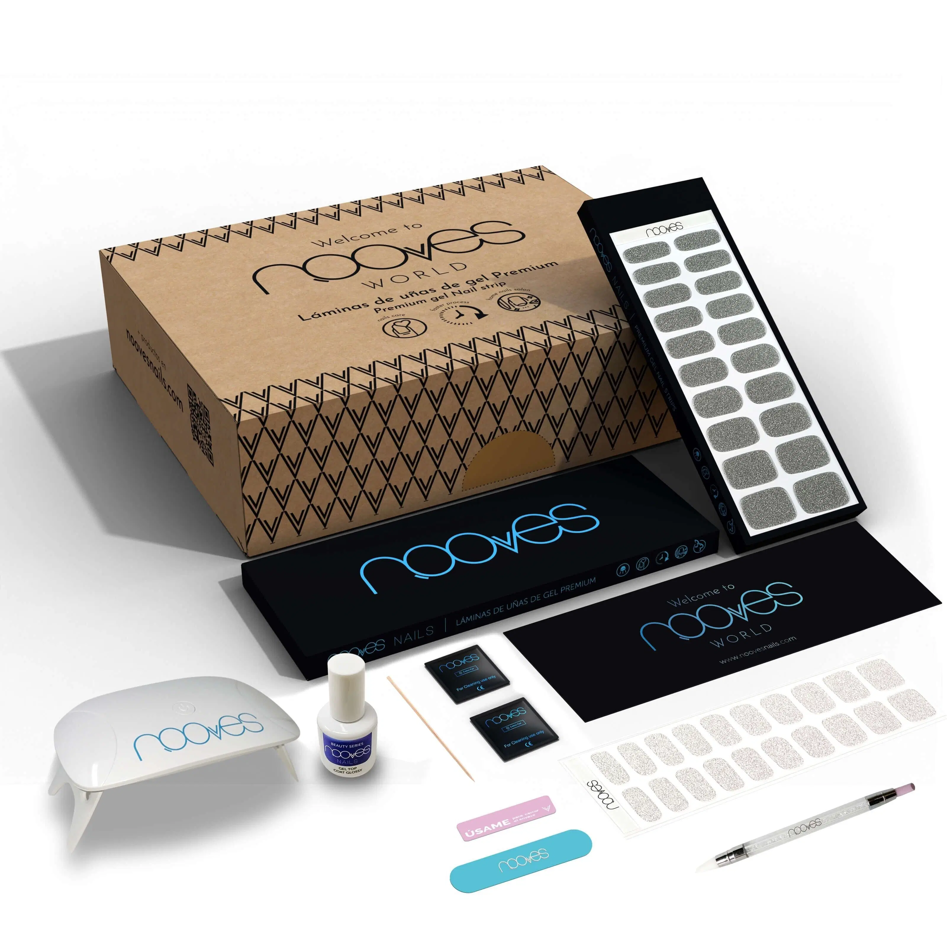 Starter Kit Beauty Glitter - Starter Pack with Top Coat - Nooves Nails