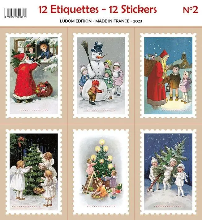 Christmas sticker labels 2