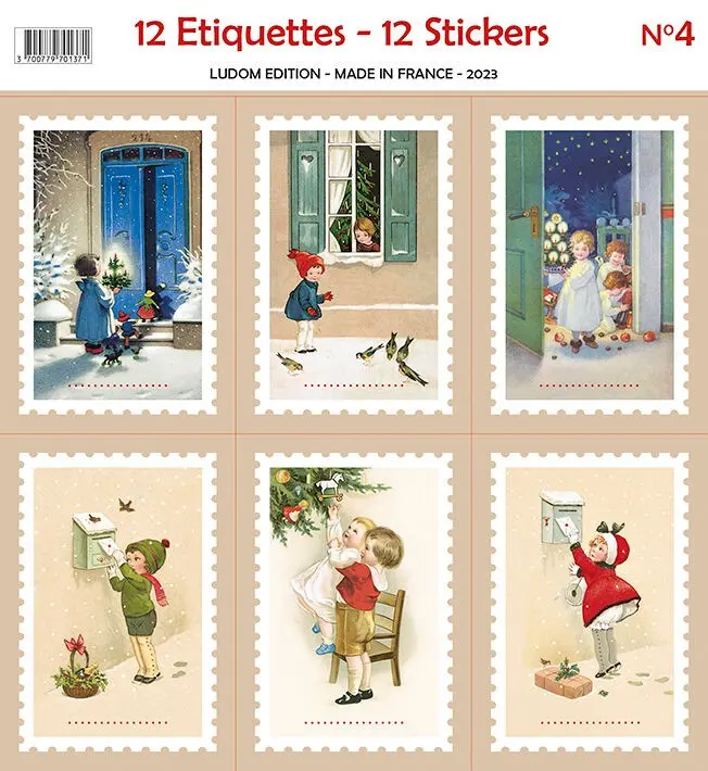 Christmas sticker labels 4
