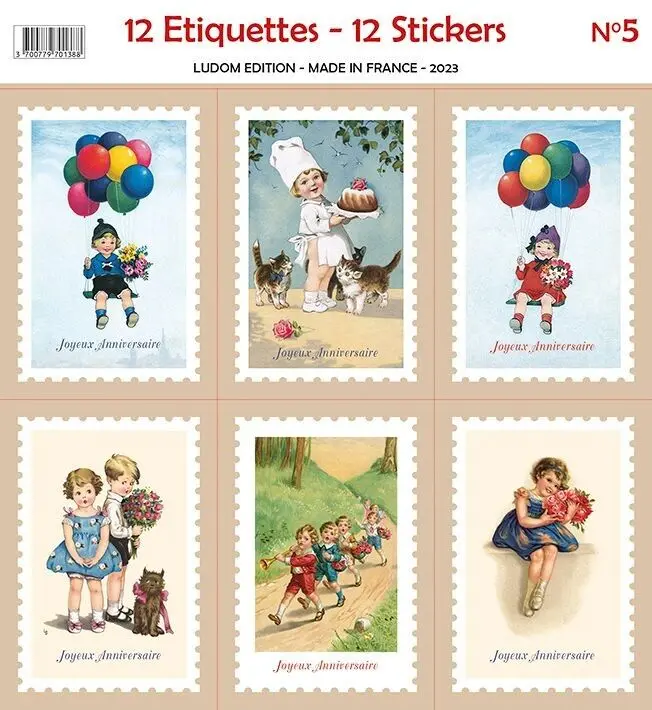 Birthday 1 sticker labels