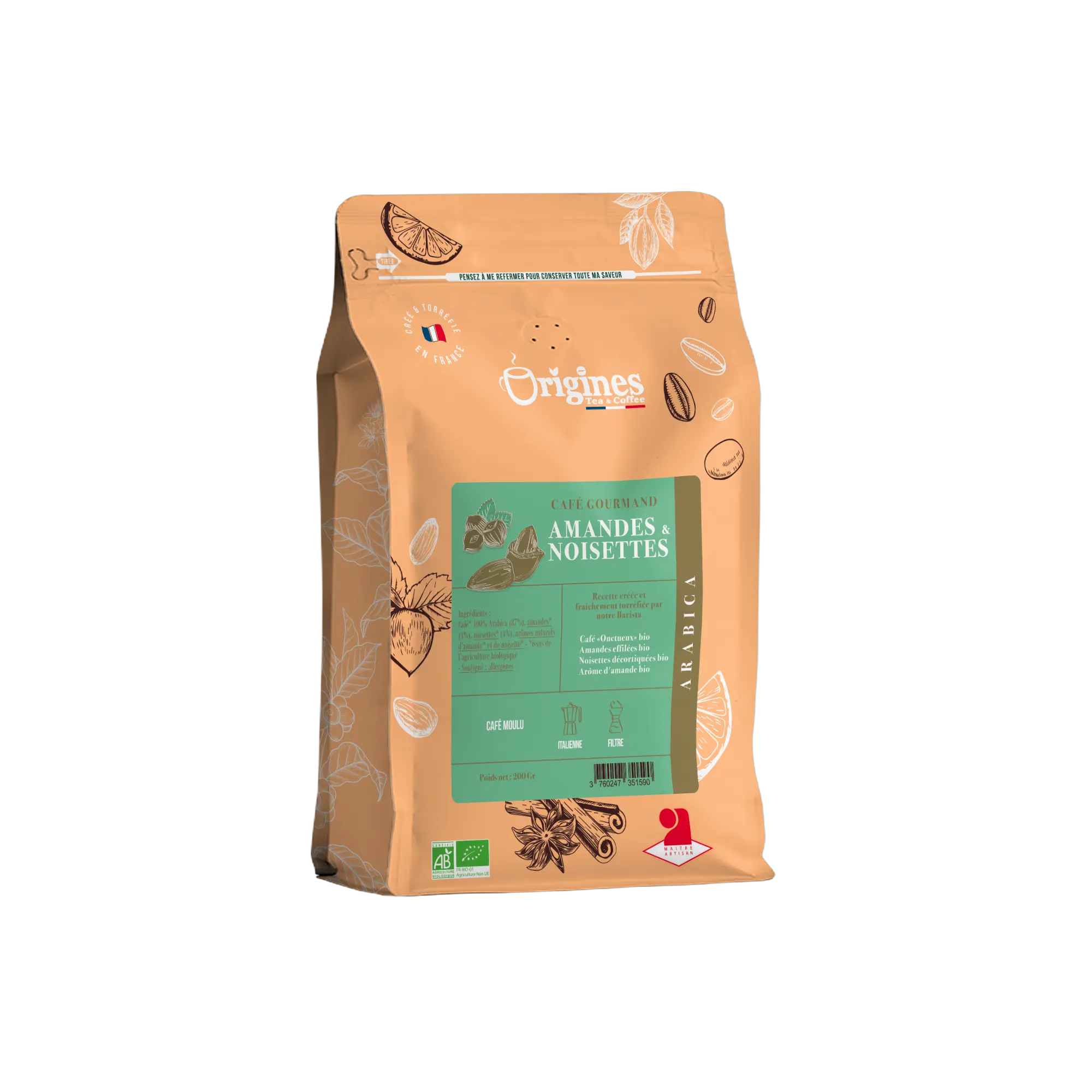 Café Gourmand bio amandes et noisettes
