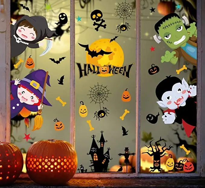 etiqueta de la ventana de halloween