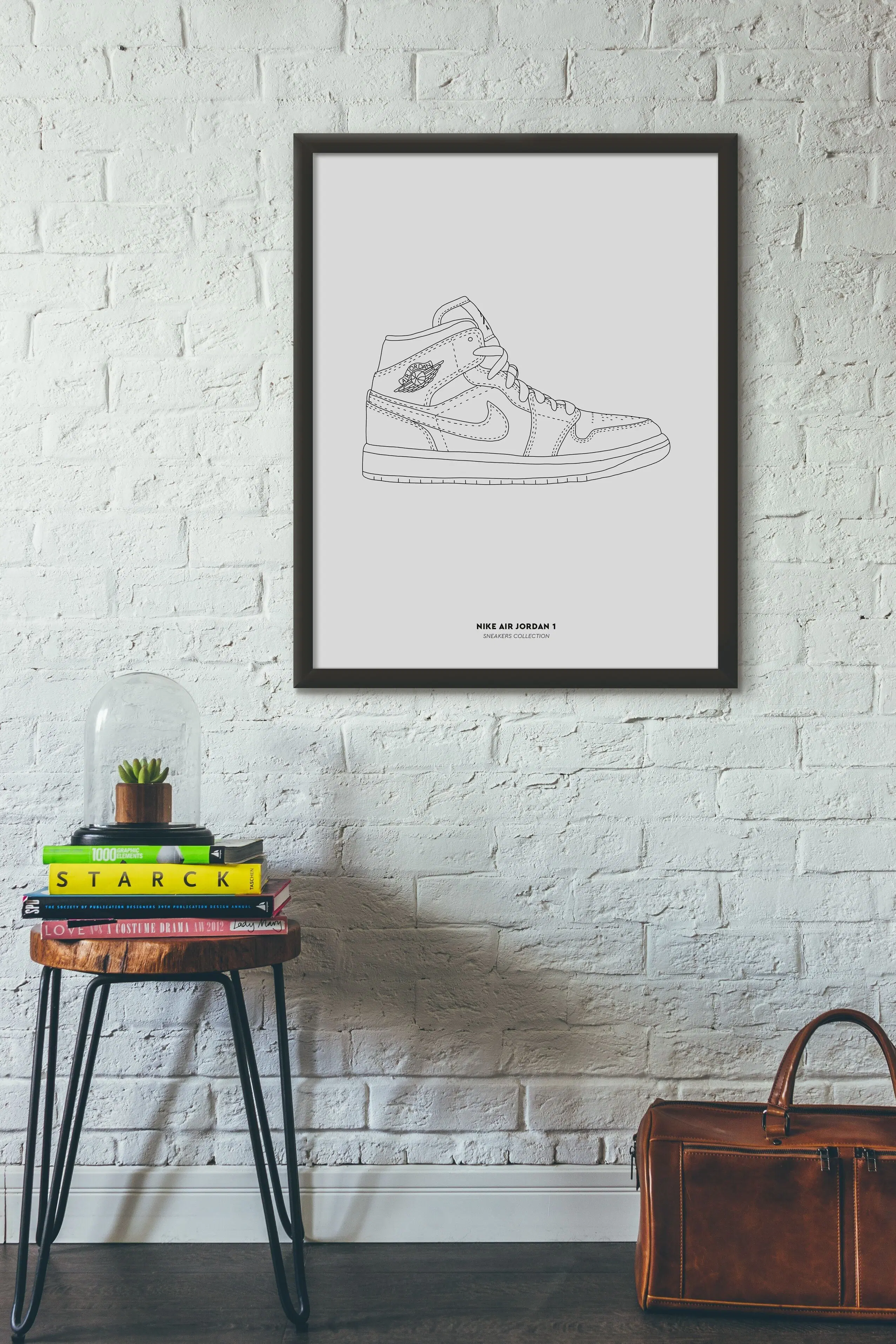 Banana Yamamoto エアジョーダン4 イラスト 点描画A3 モノクロ Buy wholesale Sneakers Poster - Nike Air Jordan 1 - A4 / A3