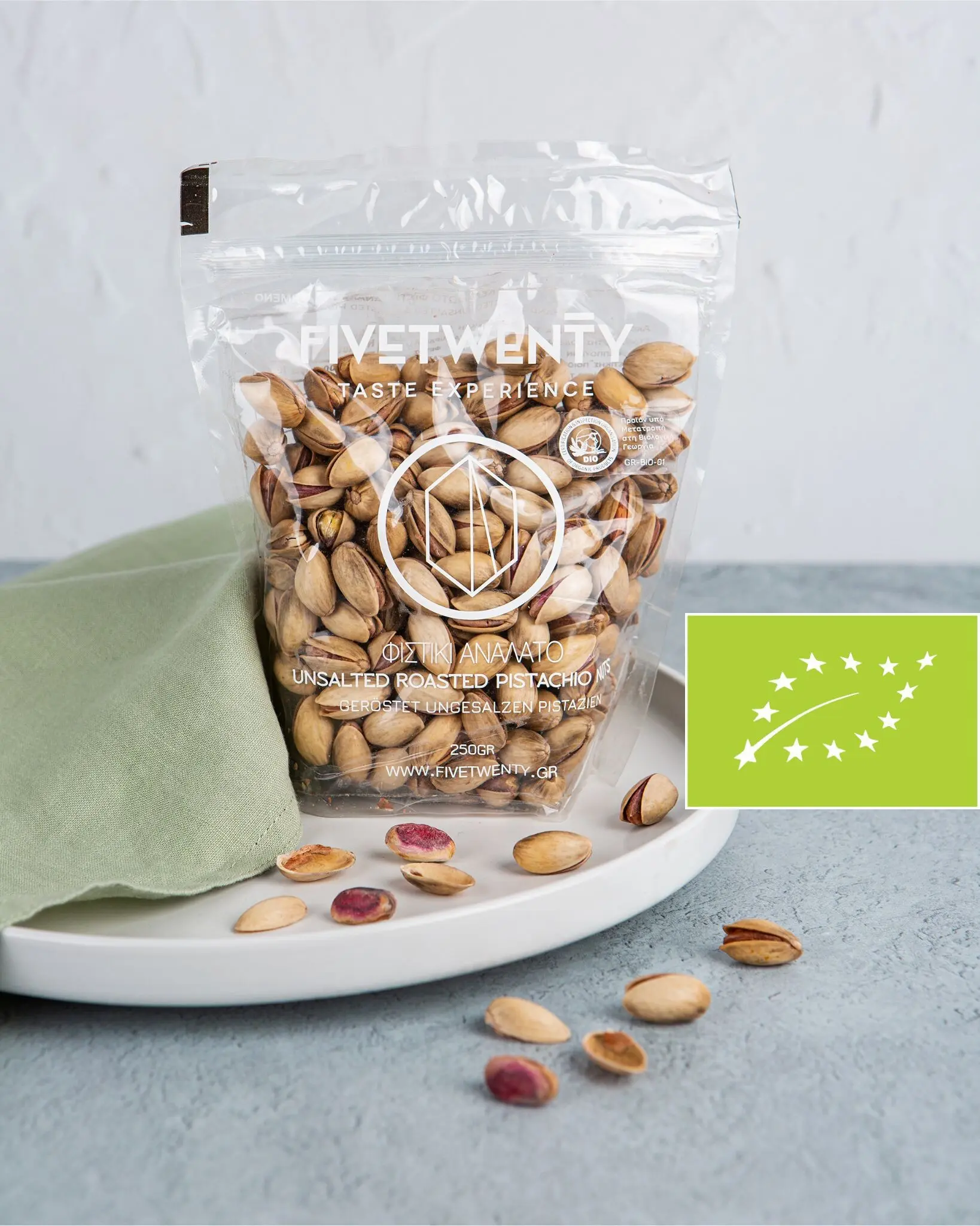 Pistaches BIO 250 g (non salées, sachet refermable)_ 5200250280893