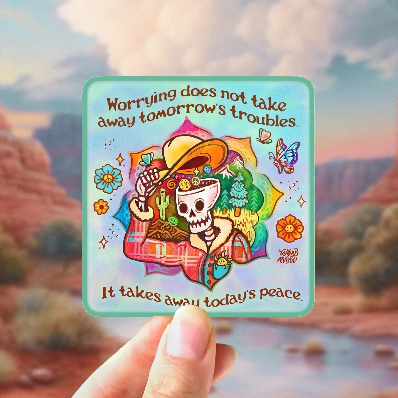 Worry less - stickers