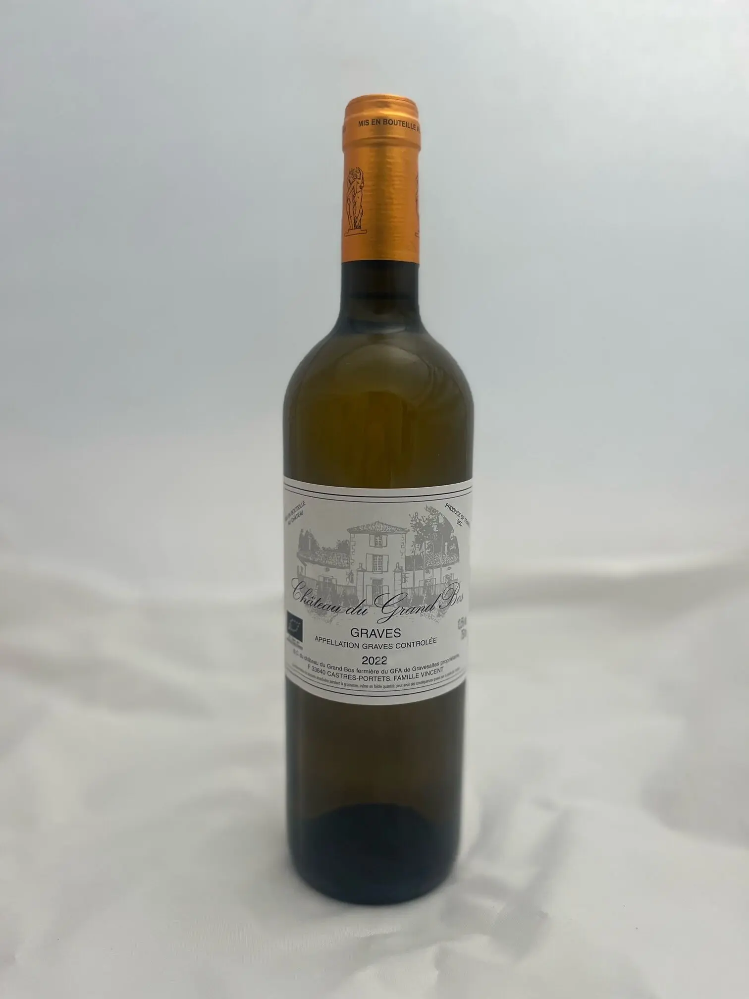 Weißwein – Château du Grand Bos – Graves Blanc 0,75 l – Jahrgang 2017 bis 2021 – Reifung in Eichenfässern