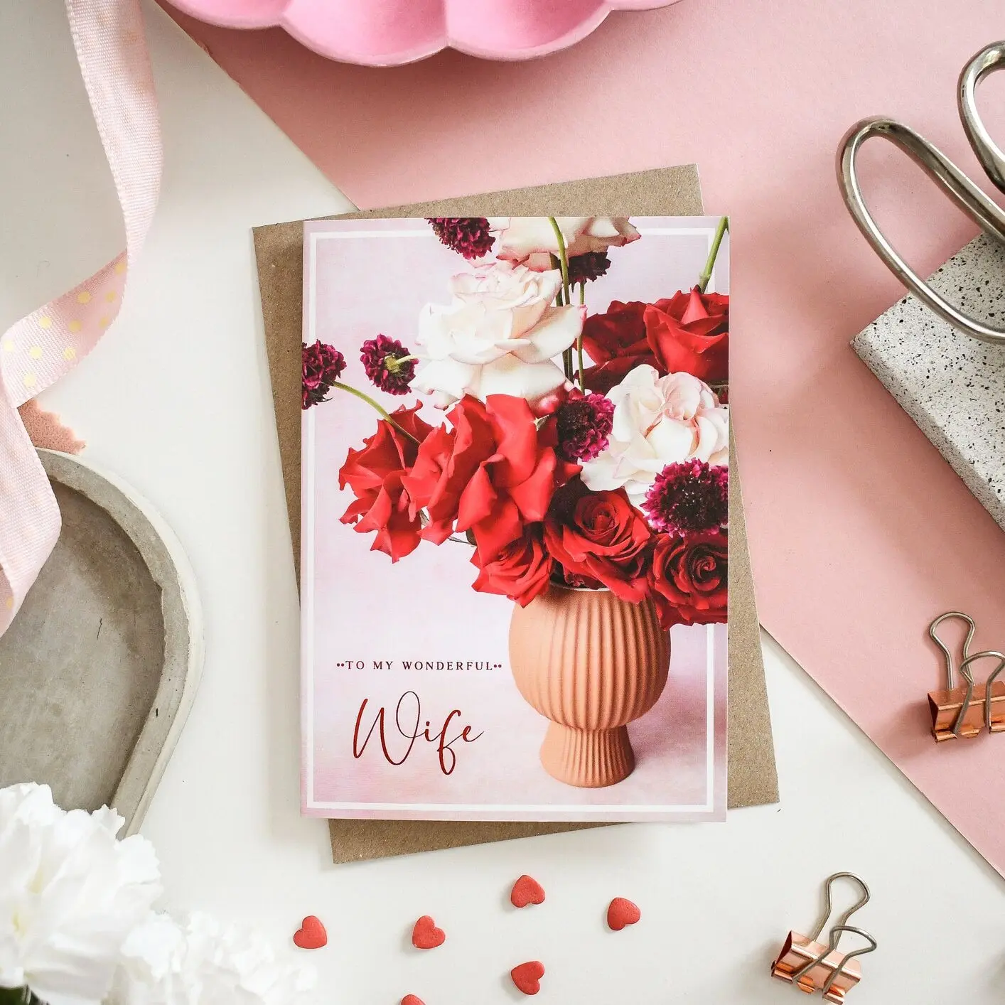 Wonderful Wife Foiled Greeting Card