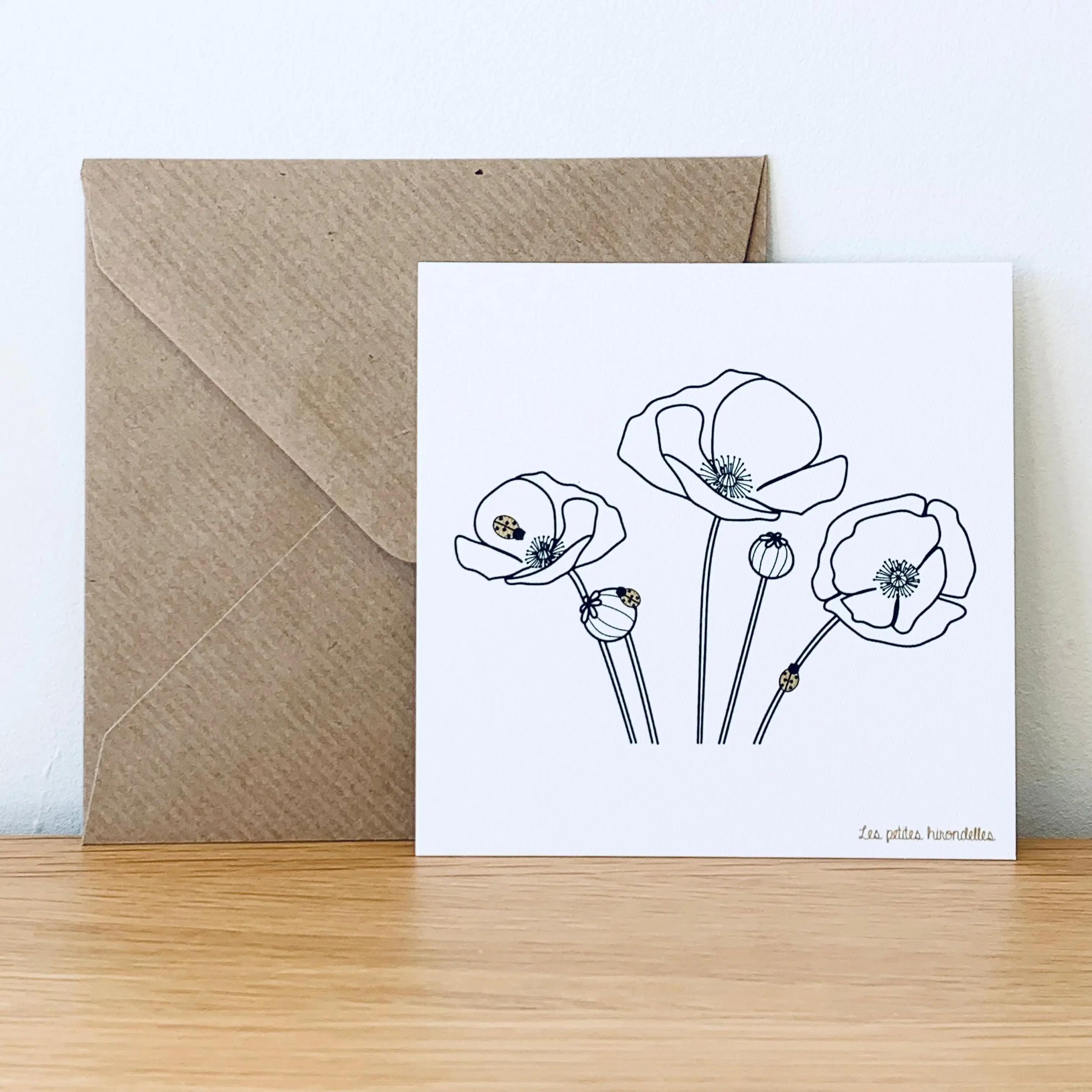 Card - Poppies